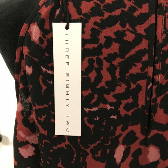 Three Eighty Two Red & Black Leopard Print Halter Top Size Large, Bold & Stylish - Picture 5 of 7